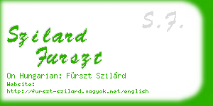 szilard furszt business card