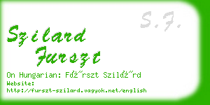 szilard furszt business card